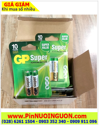 COMBO 01HỘP (10Vỉ 20viên) Pin AAA 1.5v Alkaline GP Super 24AUOJ-2U2 _Giá 239.000đ/Hộp